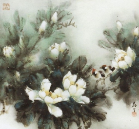 春風膩粉Soft spring breeze 70.1x73.5cm 2008藝流國際拍賣(成交價30萬)
