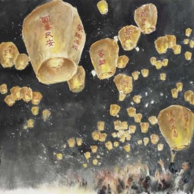 F027 Blessings Sky Lanterns 98109cm 2011